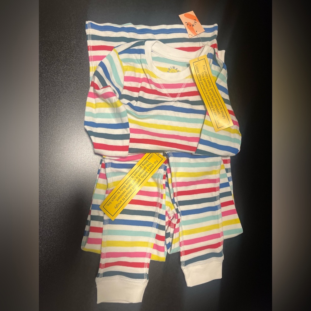 Primary Organic Kids Pajamas - Wonderland Stripe - NWT
